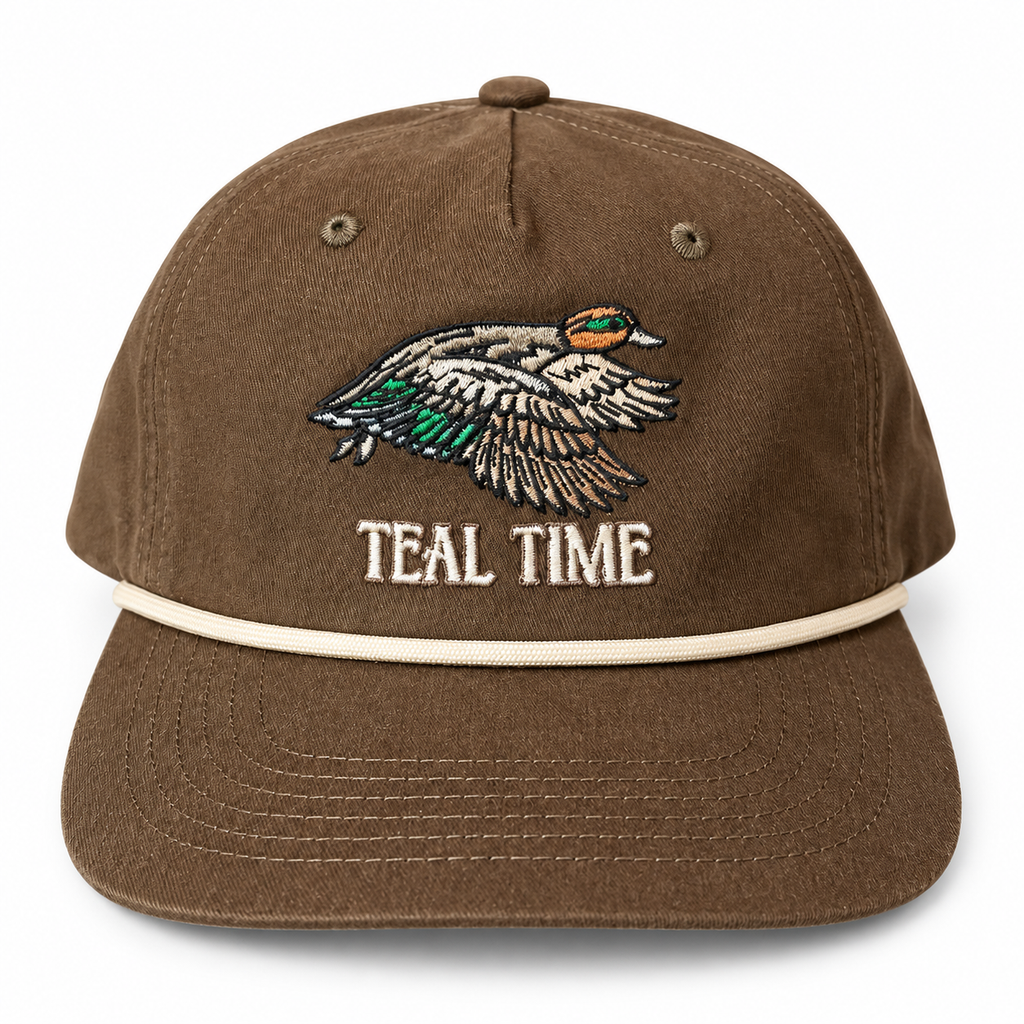 Teal Time Hat (Brown)
